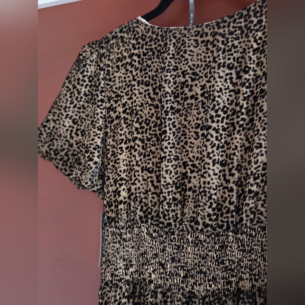 Anthropologie Black and Cream Midi Dress - Picture 3 of 6